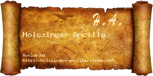 Holczinger Ancilla névjegykártya
